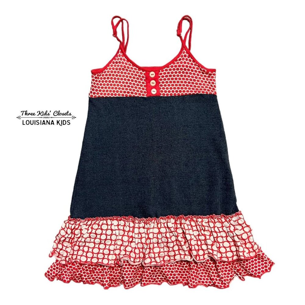 Bela & Nuni 6Y Patriotic Ruffle Tank Dress